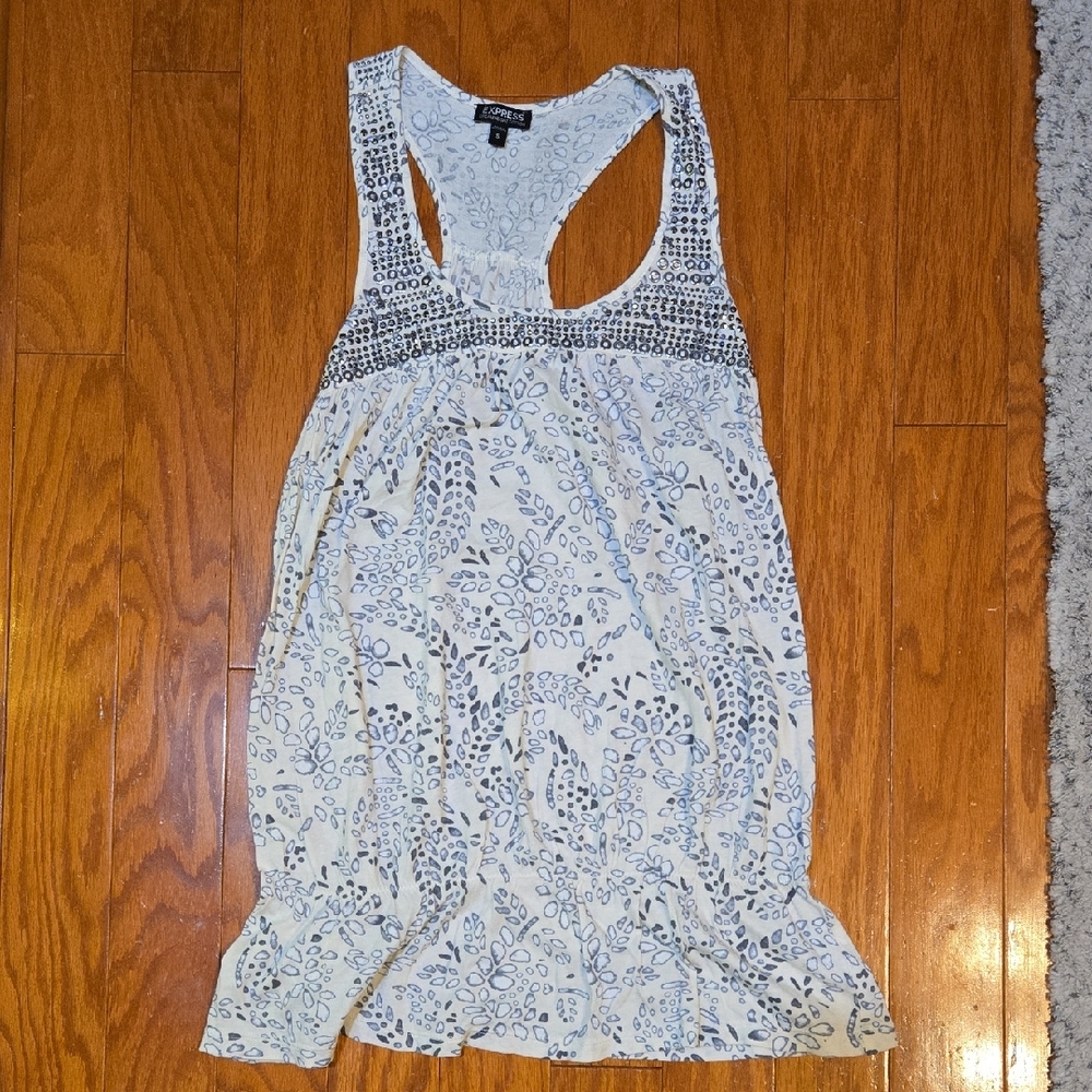 Express Racerback Sequined Tank Top Size Small EUC